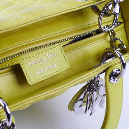 Christian Dior Lady Dior Medium Yellow