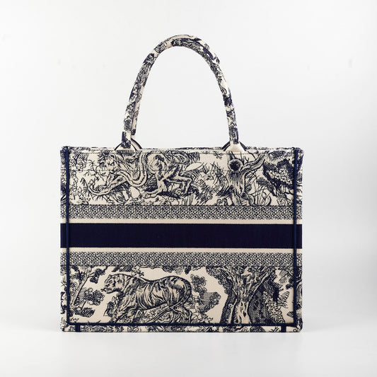 Christian Dior Book Tote Medium Navy