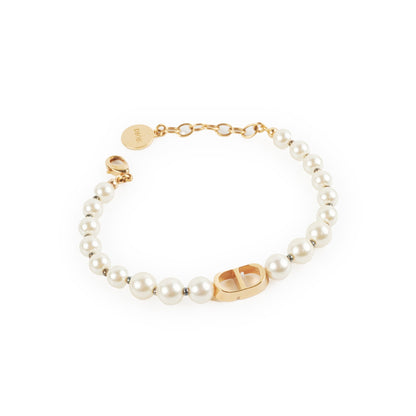 Christian Dior CD Pearl Bracelet Costume Jewellery