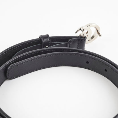 Gucci Silver/Black Belt Size 85cm