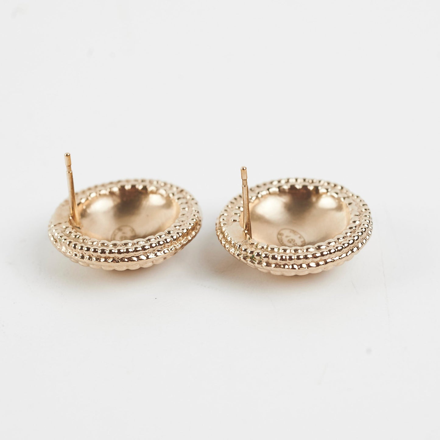 Chanel Round cc Logo Earrings
