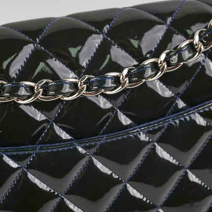 Chanel Blue Patent Jumbo