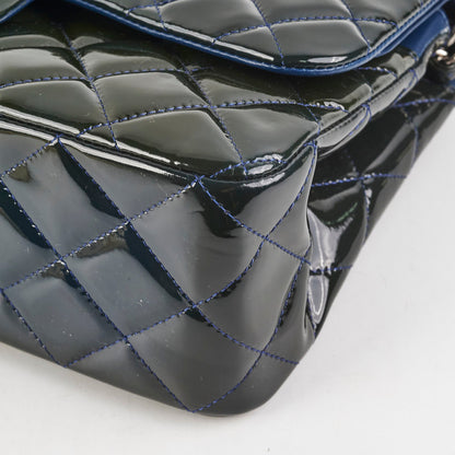 Chanel Blue Patent Jumbo