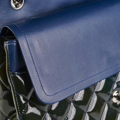 Chanel Blue Patent Jumbo