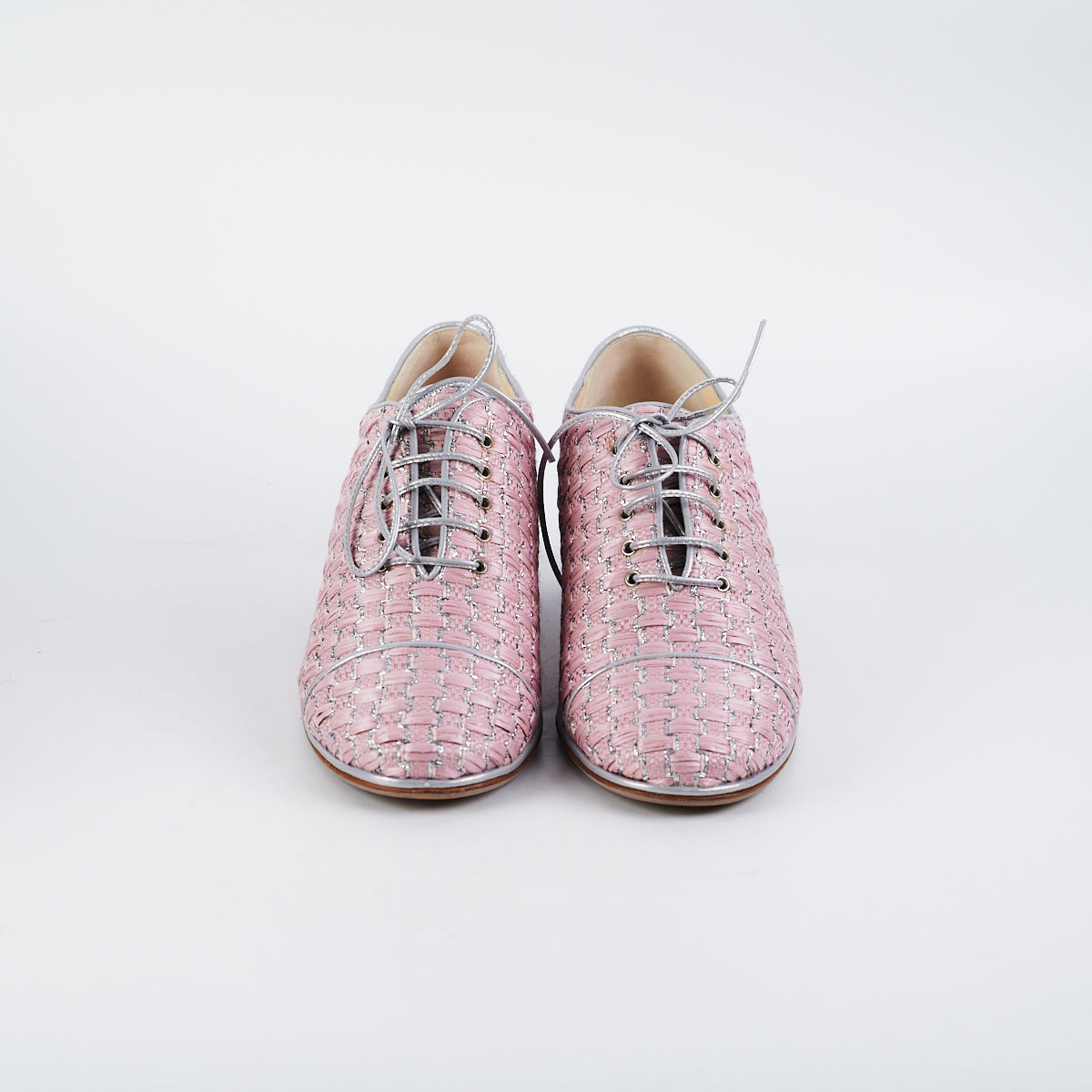 Chanel Woven Pink Shoes 38