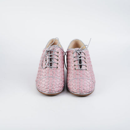 Chanel Woven Pink Shoes 38