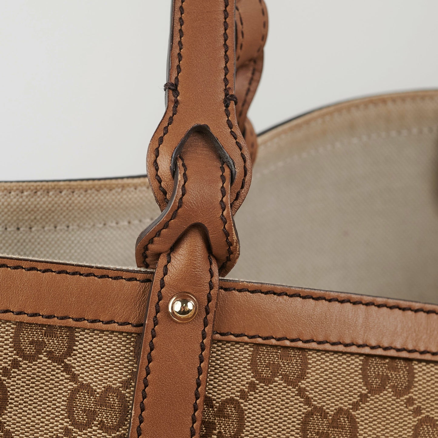 Gucci Craft Monogram Tote Bag