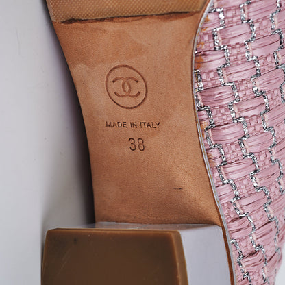 Chanel Woven Pink Shoes 38