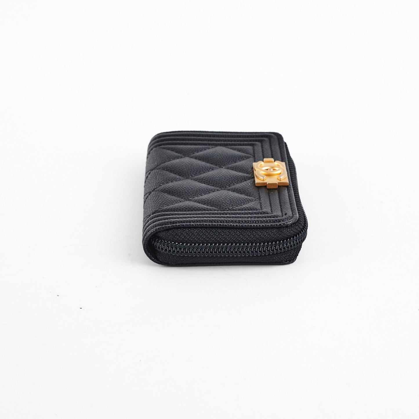Chanel Boy Zippy Cardholder Black