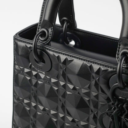 Christian Dior My ABC  Lady Dior Calfskin Small Cannage Bag Black