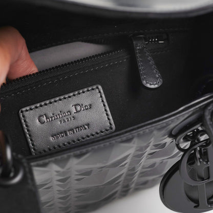 Christian Dior My ABC  Lady Dior Calfskin Small Cannage Bag Black