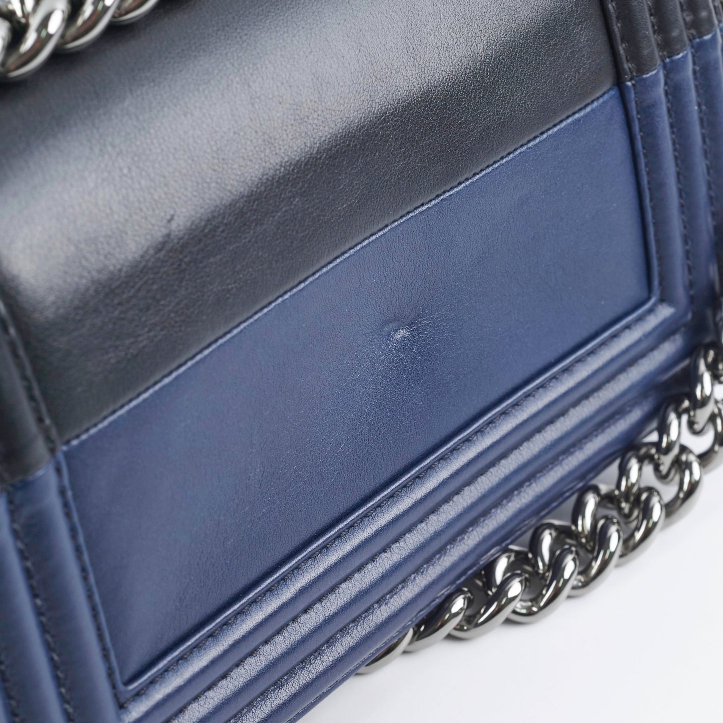 Chanel Boy Small Black/Navy Blue