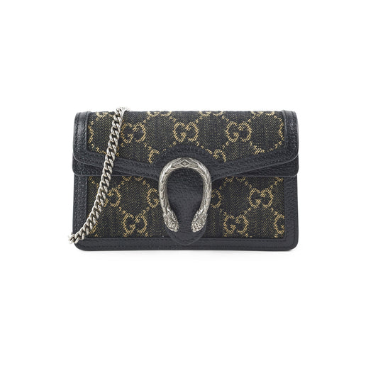Gucci Dionysus Super Mini GG Shoulder Bag Black