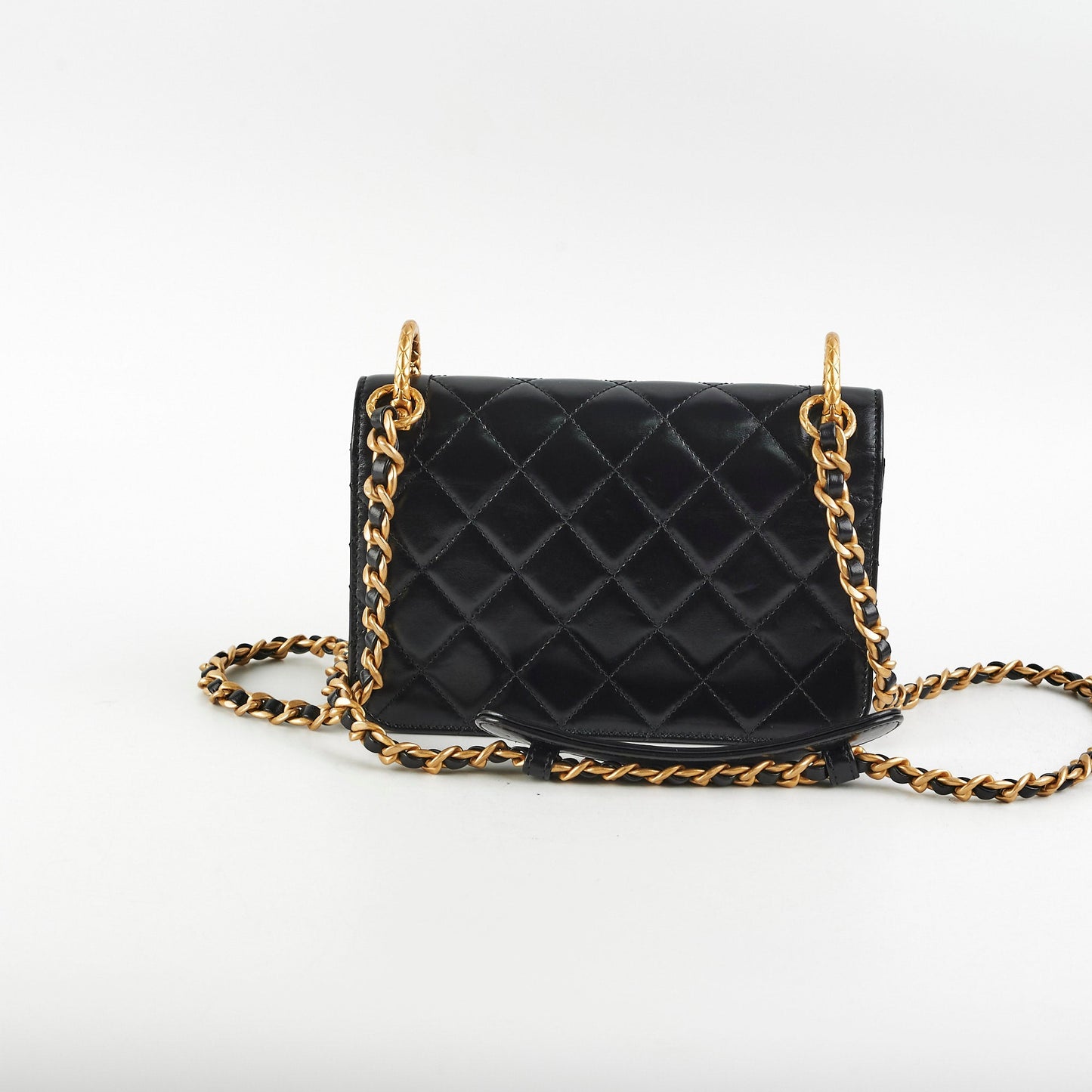 Chanel Calfskin Quilted Mini Coco Ring Flap Black Microchipped 2021