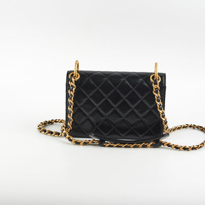 Chanel Calfskin Quilted Mini Coco Ring Flap Black Microchipped 2021