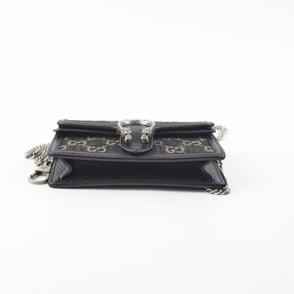 Gucci Dionysus Super Mini GG Shoulder Bag Black