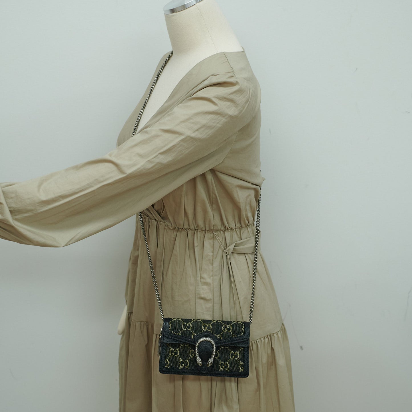 Gucci Dionysus Super Mini GG Shoulder Bag Black