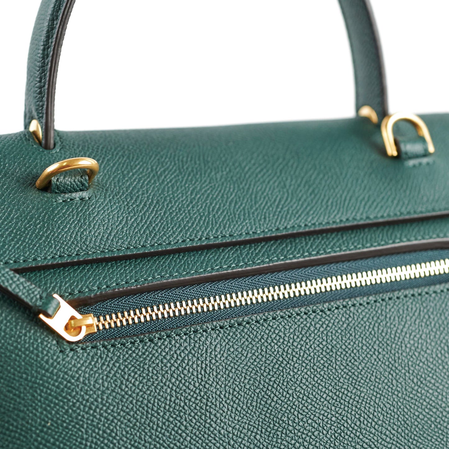 Celine Micro Belt Dark Green Shoulder Bag