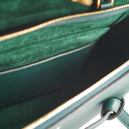 Celine Micro Belt Dark Green Shoulder Bag