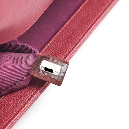 Chanel Caviar Old Medium Boy Bag Burgundy