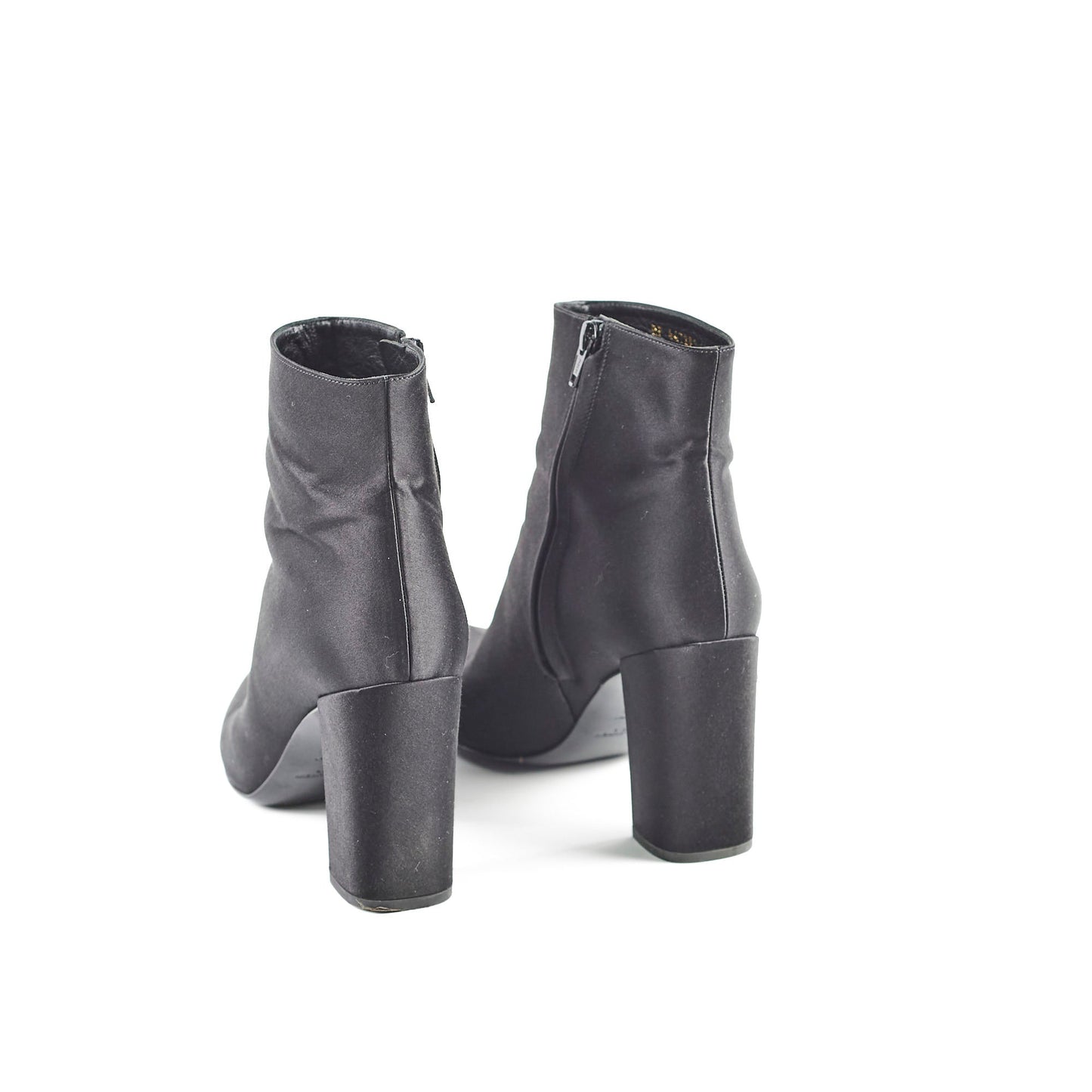 Saint Laurent Satin Black Boots Size 40.5