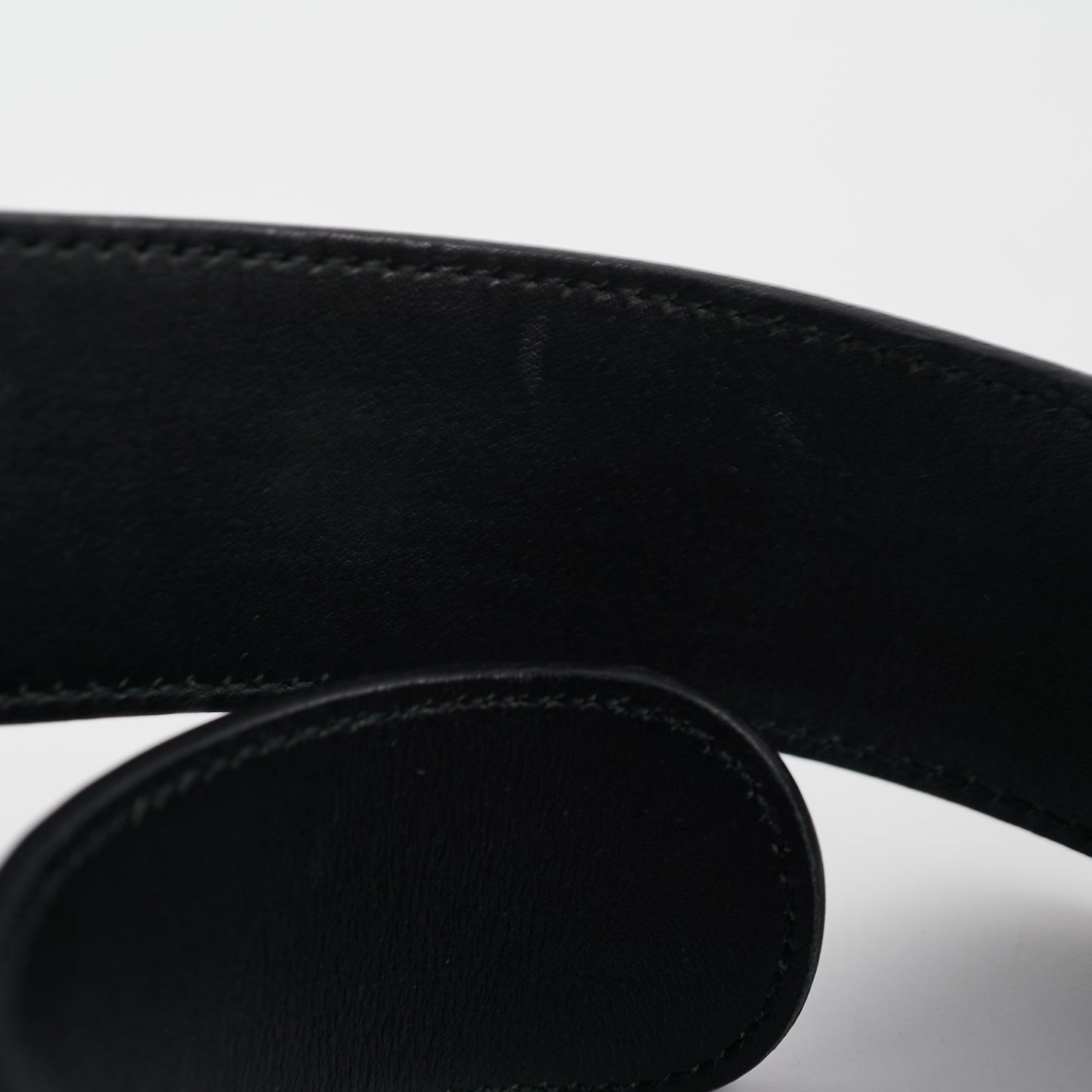 Saint Laurent Black Patent YSL Gold Enamel Buckle Belt