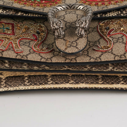 Gucci Dionysus Small Monogram Python with Embellished Elephant Patches