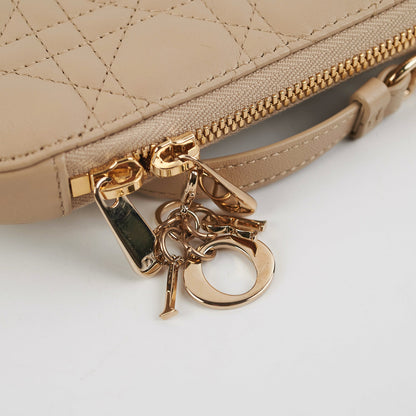 Christian Dior Lady Dior Phone Holder Sand-Colored Cannage Lambskin