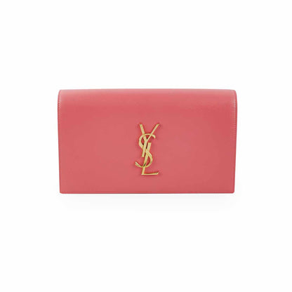Saint Laurent Medium Kate Clutch Pink