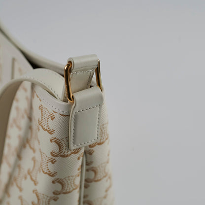 Celine Small Bucket Triomphe White Bag