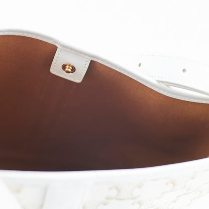 Celine Small Bucket Triomphe White Bag
