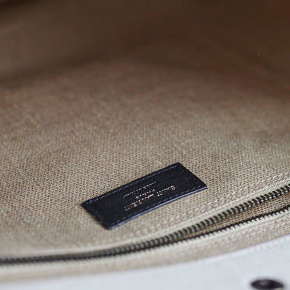Saint Laurent Rive Gauche Tote Cream