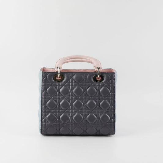 Christian Dior Medium Lady Dior Tri Colour Top Handle