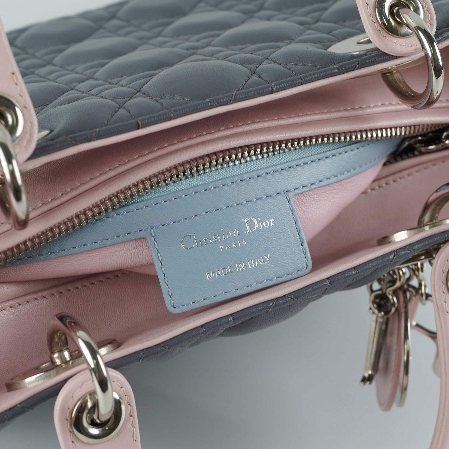 Christian Dior Medium Lady Dior Tri Colour Top Handle