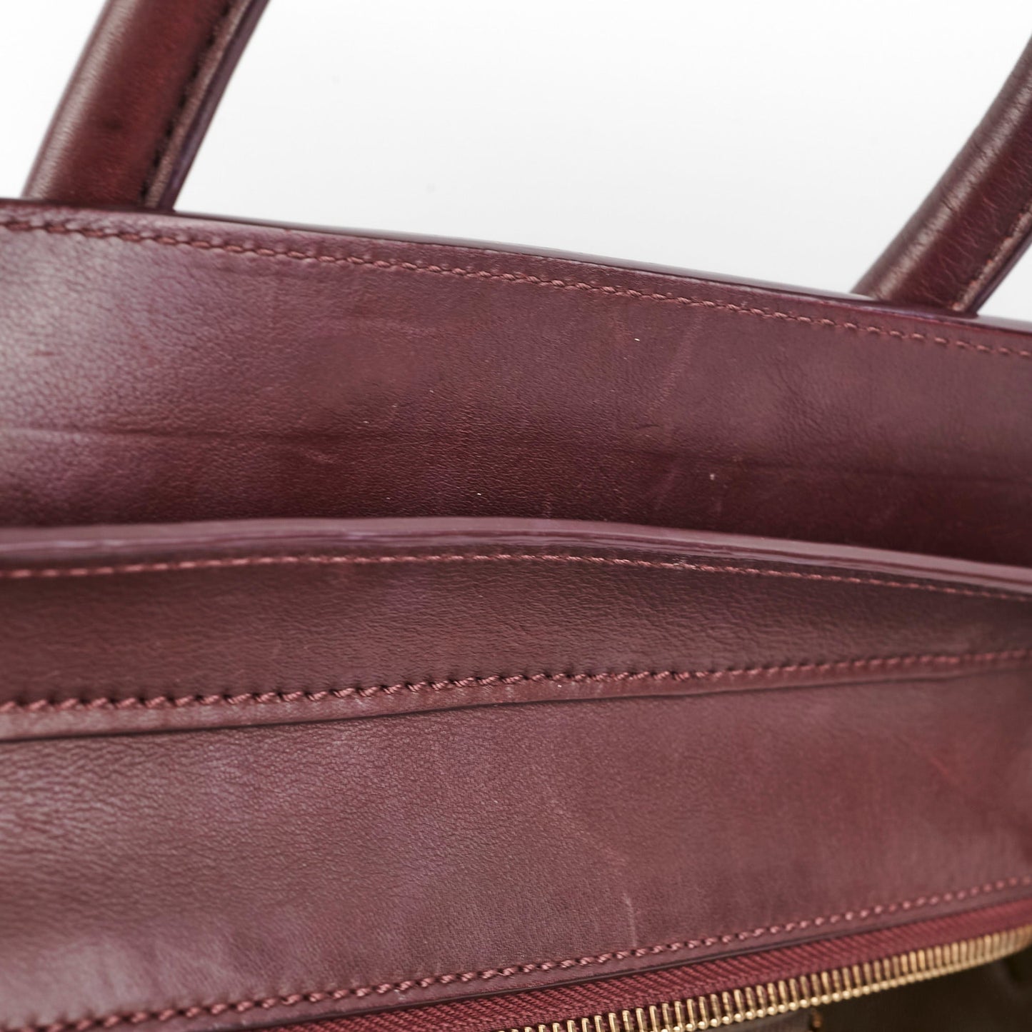 Celine Mini Luggage Bag Burgundy