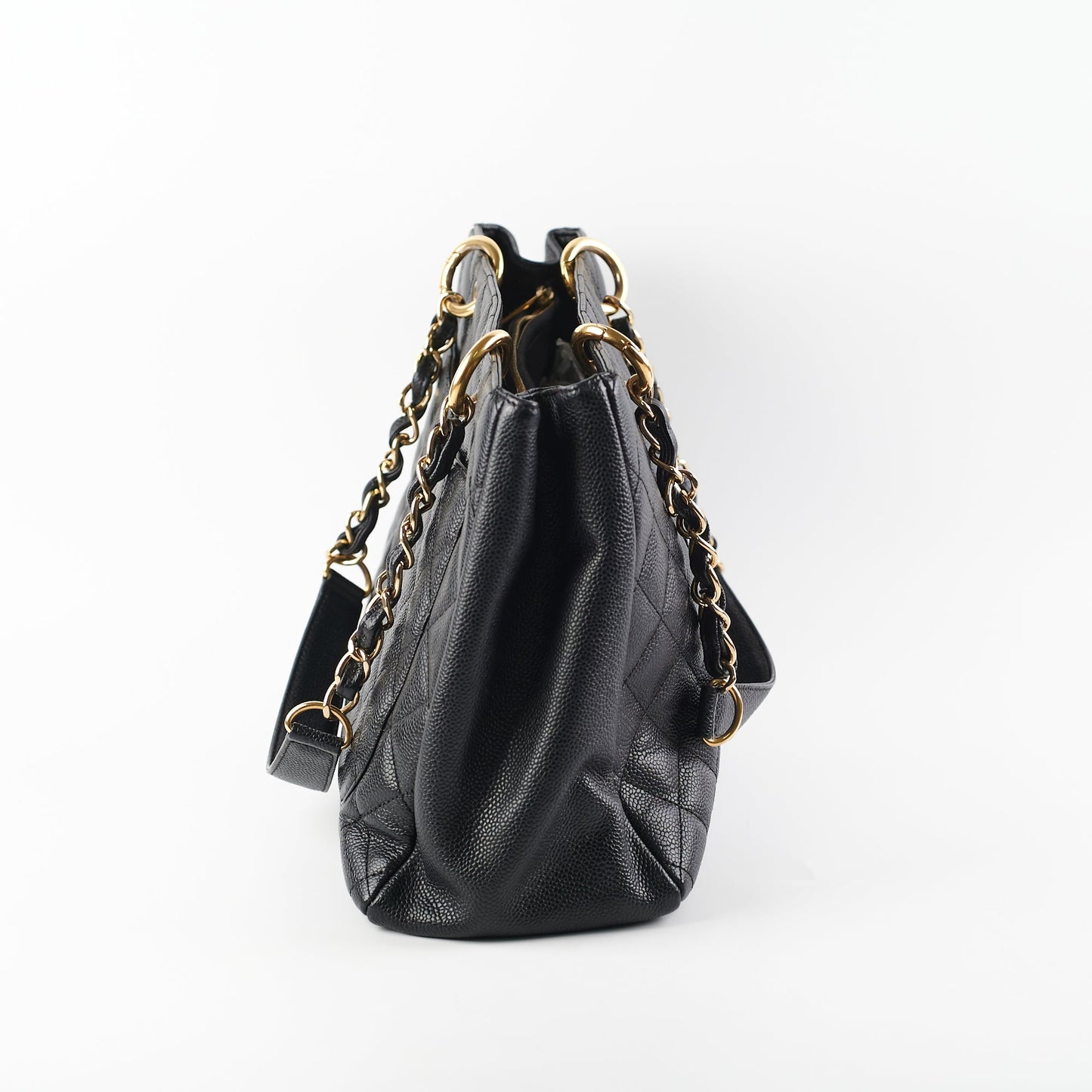 Chanel Grand Shopping Tote GST Black Caviar GHW Shoulder Bag