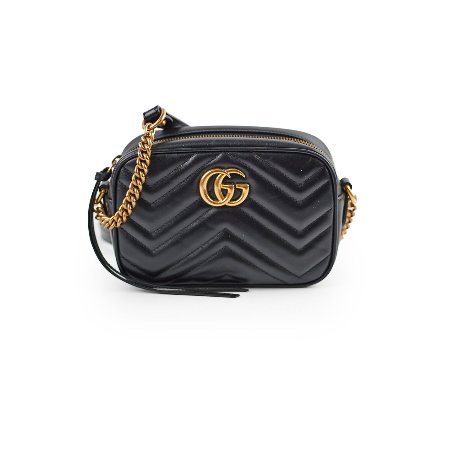 Gucci Marmont Matelass� Mini Bag in Black Leather