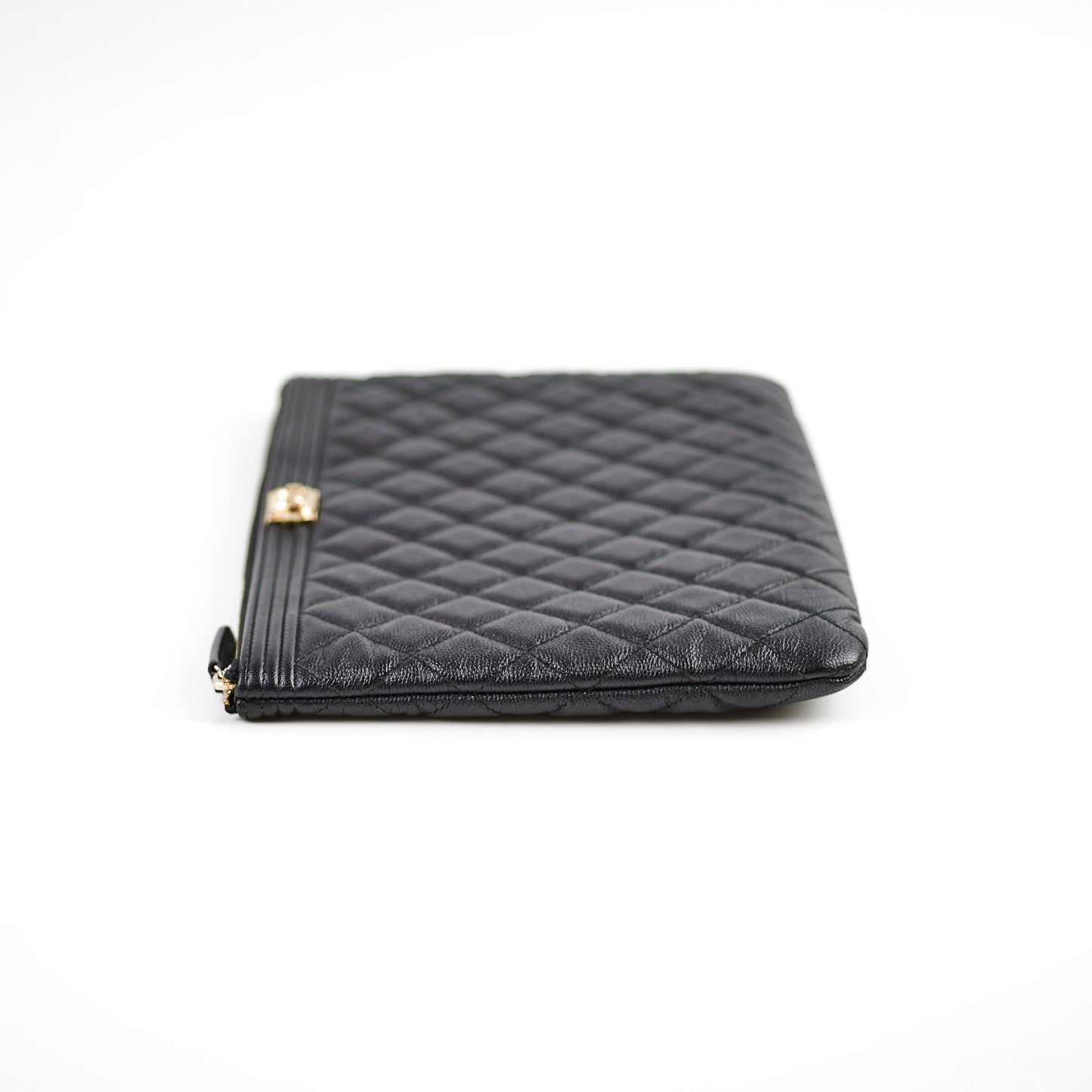 Chanel Boy Caviar Large O-Case Black