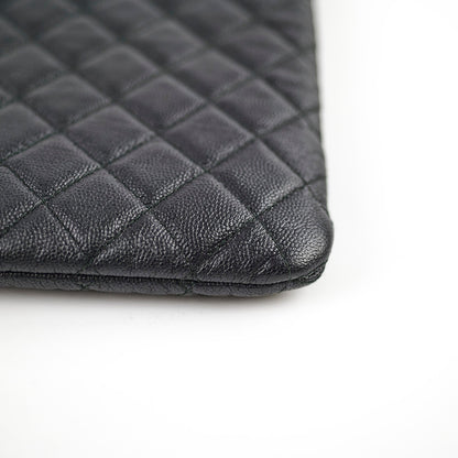 Chanel Boy Caviar Large O-Case Black