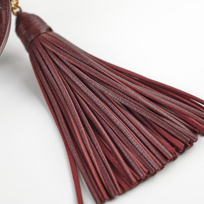 Saint Laurent Mini Lou Leather Camera Burgundy Crossbody Bag