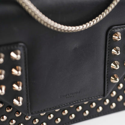 Saint Laurent Black Studded Crossbody Bag