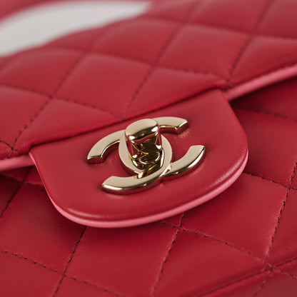 Chanel Mini Rectangular Top Handle Rose (Microchipped)
