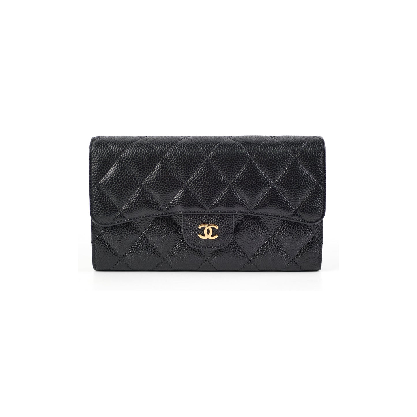 Chanel Long black Caviar Wallet