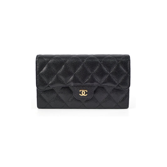 Chanel Long black Caviar Wallet