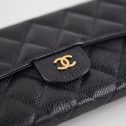 Chanel Long black Caviar Wallet