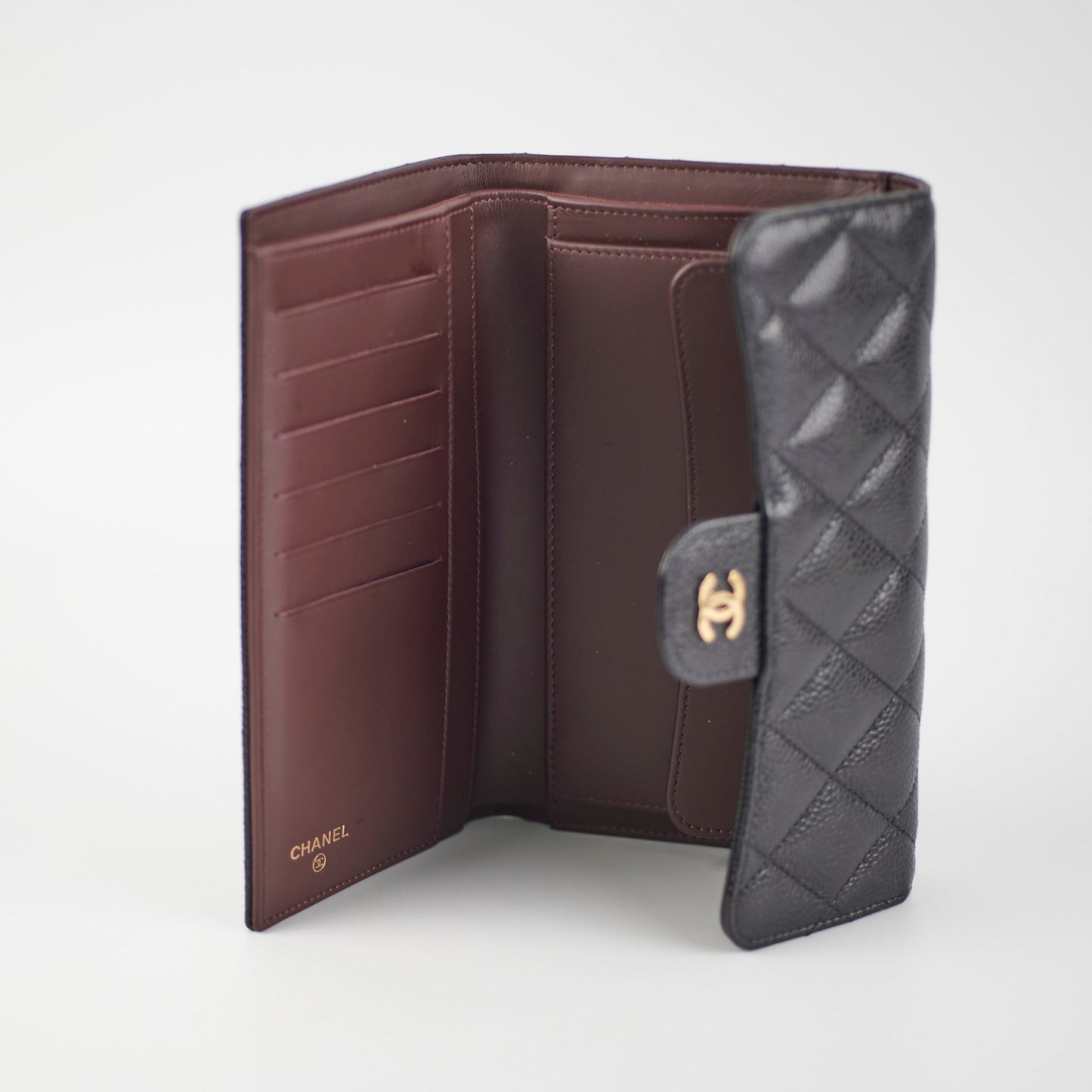Chanel Long black Caviar Wallet