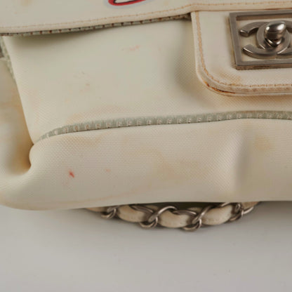 Chanel Camelia Seasonal Flap With Zipper White