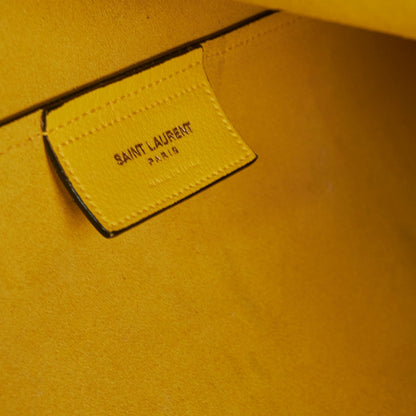 Saint Laurent Calfskin Yellow Tote Bag