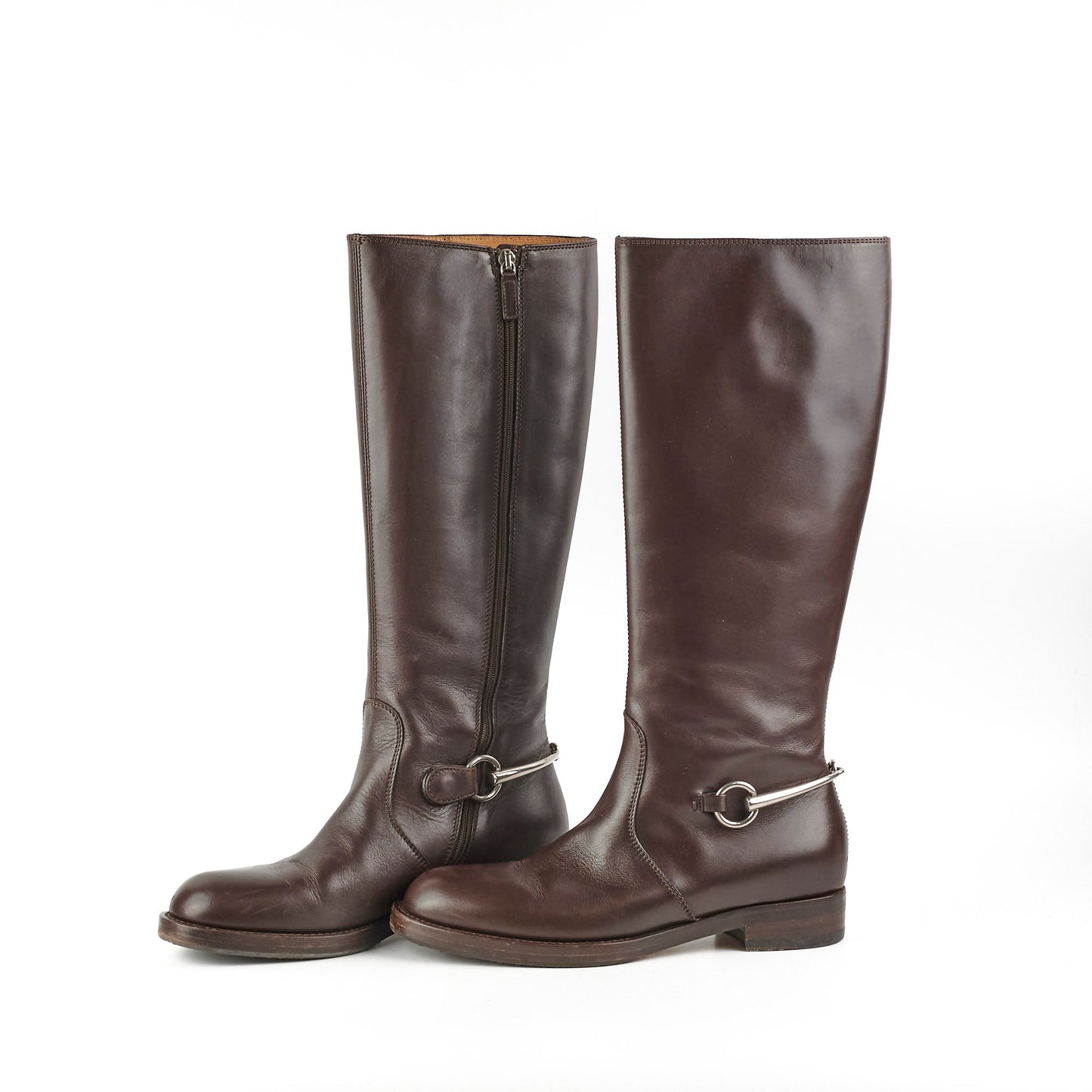 Gucci Horsebit Brown Boots Size 38.5