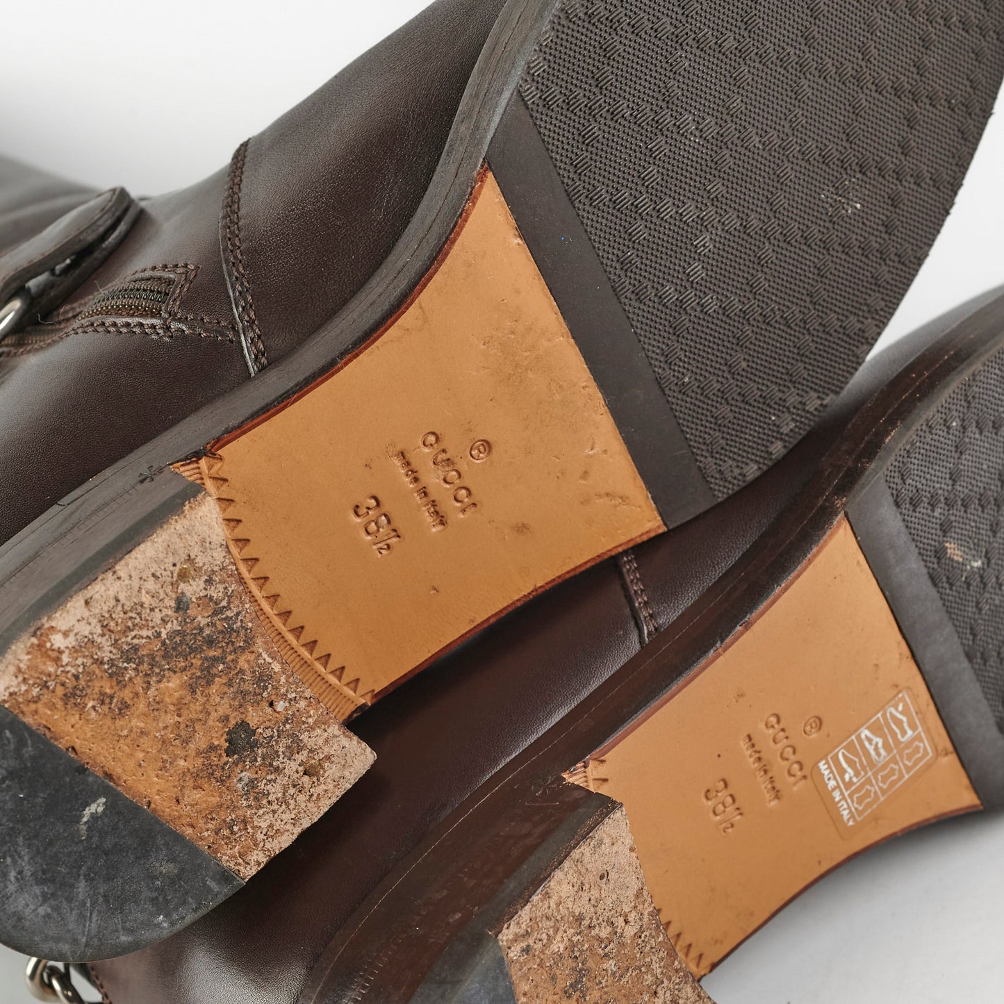 Gucci Horsebit Brown Boots Size 38.5
